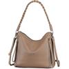 BAIGIO Borsa A Tracolla Donna Grande Borsa Tote Donna con Tracolla Regolabile Staccabile Borsa Donna Estiva Impermeabile Borsa Bauletto Donna Elegante Adatto per I Viaggi Il Lavoro La Scuola, Kaki