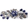 Dalababa Fermaglio per Capelli Donna, 1 Pezzi Mollette per Capelli Strass, Fermacapelli a Fiore Blu, Accessori per Capelli Elegante per Donne e Ragazze