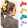 Wenyue 4 pezzi Mollettone capelli donna fiore,Clip Accessori Capelli Cerimonia,Hawaii Fiore per Capelli Donna,Fermagli per capelli a fiore Forte tenuta,Pinze per Capelli Fiori Clip Artiglio da Donna
