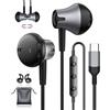 TUBhanggai Cuffie USB C per Samsung Galaxy S24 S25 Ultra A56 A16 A55 iPhone 16 Cuffie con Filo USBC Auricolari Type C HiFi Auricolari USB C per iPhone 15 Samsung Galaxy S23 S24 FE Google Pixel 9 Pro 9a iPad 10