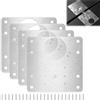 TUKNN Piastra Riparazione Cerniera Ante con Viti,Kit Riparazione Cerniere Ante,Piastra di Riparazione per Cerniere,Piastra di Riparazione Della Cerniere Inossidabile,Piastre di Riparazione Cerniere,4PCS