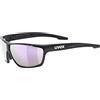 uvex sportstyle 706 CV, occhiali sportivi Unisex adulto, black mat/mirror pink, one size
