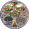 Armenian Ceramics Piatto decorato in ceramica armena, Holy Land Theme, Diameter 27cm