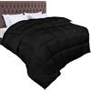 Utopia Bedding Piumone 180 x 200 cm 370 gsm, Piumino Una Piazza e Mezza, Piumino Letto Una Piazza e Mezza, Trapunta Una Piazza e Mezza 100% Microfibra (Nero)