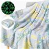 Darryy Coperta per Bambina Luminosa, 135 * 160cm Coperta in Pile per Bambini Unicorno Fluorescente, Coperta Unicorno che si Illuminano al Buio Letto Singolo, Vivace (135 * 160CM, Dinosauri)