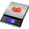 Gevvnss Bilancia da Cucina Digitale,Bilancia per Alimenti ad Alta Precisione da 5kg/0,1g,Bilancia da Cucina Ricarica USB con Display a LCD e Funzione Tara,Superficie di Pesatura in Acciaio Inox