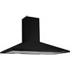 Respekta Cappa aspirante Karena/cappa a camino 90 cm/alloggiamento in metallo nero opaco/funzione di scarico e ricircolo / CH22055-90 S / 53 - 68 dB