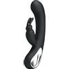 Pretty Love Webb - vibratore nero impermeabile con braccio clitorideo