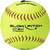 Champro Game ASA Slow Ptich .44 Cor, Compressione 375, Copertura Sintetica in polietilene, Cuciture Rosse (Giallo Ottico, 30,5 cm), Confezione da 12