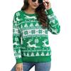 BEIGAI Maglioni da donna casual larghi leggeri maglioni lavorati a maglia a maniche lunghe girocollo da donna pullover maglioni, Albero di Natale Verde, S