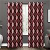 Exclusive Home Tende a Medaglione in Tessuto Oscurante con Occhielli Superiori a Pannello, Bordeaux, 52 x 84, 2 Pezzi