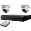 HIKVISION KIT VIDEOSORVEGLIANZA IP POE 2 TELECAMERE HIKVISION NVR 4 MPX 4K HD 1TB