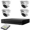 HIKVISION KIT VIDEOSORVEGLIANZA IP POE 2 MPX 4 TELECAMERE HIKVISION NVR 8 CANALI HD 2TB