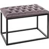 HAKU Möbel Sgabello antracite, nero, Metallo, tessuto - Dim. L 60 cm x A 45 cm x P 40 cm, Stile Industriale