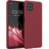 kwmobile Custodia Compatibile con Samsung Galaxy A12 Cover - Back Case per Smartphone in Silicone TPU - Protezione Gommata - rosso rabarbaro