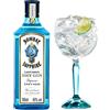 Bombay Sapphire Cocktail Gin Set in confezione regalo, Vol. 40%, 70 cl / 700 ml e bicchiere Balloon da gin, include Bombay Sapphire Premium Distilled London Dry Gin