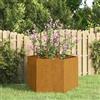 Vidaxl Fioriera Ruggine 60x60x45 cm Acciaio Corten