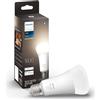 Philips Hue White Lampadina Smart LED, Attacco E27, 15.5 W, Luce Bianca o Colorata, Dimmerabile, Controllo con Bluetooth e Hue App, Funziona con Alexa, Google Assistant e Apple HomeKit