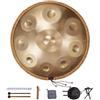 VEVOR Tamburo a Mano 550 mm Tamburo Handpan, 9 Note in Re Minore, Strumento Tamburo Handpan con Mazze, Supporto per Handpan 440 Hz Borsa per Trasporto, Tamburo Sonoro Curativo per Adulti Principianti