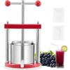 VEVOR Pressa Manuale per Vino di Frutta Cesto in Acciaio Inox 1,65L con Manico, Spremiagrumi Manuale per Bevande Alcoliche Pressa per Sidro, Mela, Uva, Tintura, Miele, Olio d'Oliva Cucina, Casa