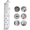 VEVOR Pannello Doccia con Sistema a Torre con Soffione a Pioggia, LED, Colonna Doccia in Acciaio Inox Spazzolato 1240 mm Rubinetto a 4 Funzioni, con 6 Getti Corporei, Doccetta e Beccuccio per Vasca