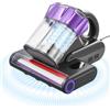 VEVOR Aspirapolvere per Materassi, 550 W con Cavo, Aspirazione Potente da 18 Kpa, Doppio Contenitore per Polvere, Filtro HEPA e Riscaldamento, Tecnologia a Ultrasuoni e Luci, Grigio