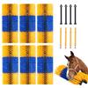 VEVOR Spazzola per Tiragraffi per Bestiame da 6 Pezzi, 51 x 19 cm Spazzola per Cavalli con 12 Viti, Tiragraffi per mucche, per Alleviare Prurito alla Schiena, Mantenere Pulizia, per Cavalli, Maiali
