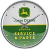 Nostalgic-Art Orologio da muro retrò, Ø 31 cm, John Deere - Service & Parts - Idee regalo per amanti dei trattori, decorazione per la cucina grande, design vintage