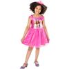Rubie's Rubies Barbie Ufficiale - Costume classico Barbie Principessa per bambini, taglia 5-6 anni, vestito tutù rosa con top stampato Barbie, costume per Halloween, carnevale, Natale