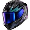 SHARK, Casco Moto Integrale D-SKWAL 3 BLAST-R Black/Blue/Purple KGX, XS