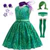 bluaqua Joy Joy Disgusto Disgust Dress Costume travestimento per bambini ragazze taglia 2-10 anni (disgusto, 140)