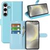 BOCTECH Cover per Samsung Galaxy S24 FE, Custodia a Libro Portafoglio in Pelle PU e Silione Morbido con Porta Carte, Magnetica e Supporto Flip Case Antiurto per Samsung Galaxy S24 FE, Blu