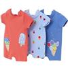 MAYORAL Tutina Baby Baby - Set 3 Tutine - Manica Corta - 100% Cotone - Tuta per Neonato - Biancheria da regalo - Pigiama estivo per bebè da 1 mese a 18 mesi, Papaya, 3 mesi