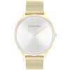 Calvin Klein Orologio Analogico al Quarzo da Donna Collezione TIMELESS MESH 38MM con Cinturino in Maglia Metallica in Acciaio Inossidabile di Colore Dorato - 25200003