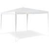 Relaxdays Gazebo da Giardino, Tenda per Esterni Quadrata, con Tetto, 100% PE e HxLxP: 2,5x3x3 m, Festival, Bianco