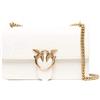 Pinko Love One Classic DC Vitello SE, Borsa Donna, Z14Q_Bianco Seta-Antique Gold, U