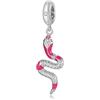 LES FOLIES DI PAOLA GRIECO Charm Pendente Serpente Rosa ciondolo pendente in argento 925 - Les Folies per Pandora