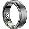 XINDADA 2024 R06 5ATM Waterproof Smart Ring for Men Women Heart Rate Health Monitoring 100+ Sport Modes Fitness Tracking Sport Ring (12,Black)