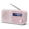 Sharp Shap DR-P420(PK) - Radio DAB+/DAB/FM compatta e portatile con streaming audio senza ﬁli Bluetooth e alimentazione tramite USB o batteria, colore rosa