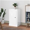 FIRBNUS Credenza Soggiorno Bianco Lucido 37,5x35,5x67,5 cm in Legno Multistrato Mobiletto Ingresso Madia Soggiorno Mobiletto Multiuso Mobile Ingresso Mobile Ripostiglio Da Interno Design Minimalista