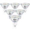 DiCUNO Lampadina LED dimmerabile GU5.3 MR16, Bianco caldo 2700K, 12V, 5W equivalente a lampade alogene 50W, 440LM, Faretto LED dimmerabile per soffitto, 6 pezzi