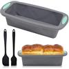 Griwuut Stampo Pane in Cassetta in Silicone Antiaderente con Pennello e Spatola, Stampo Plumcake Rettangolare per Cottura, Stampo per Dolci, Stampo per Torte