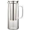 TAMUME 1200ml Brocca d'Acqua in Vetro con Filtro in Acciaio Inossidabile, Caffettiera a Freddo con Filtro a Rete