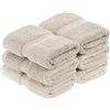 Superior - Set di Asciugamani per Il Viso, Cotone Egiziano, Pietra, 900 g, 6 Pezzi