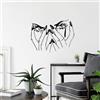 Wallity Hanah Home Elegante accessorio decorativo da parete in metallo, nero, 54 x 70 cm, 100% metallo, spessore 1,5 mm, leggero e facile da appendere, perfetto per decorazioni moderne