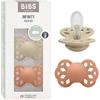 BIBS Infinity Ciuccio, 6-18 mesi, confezione da 2, Vanilla/Peach