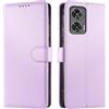 JUNETOP Cover per Motorola Moto G85 5G/Motorola Edge 50 Fusion 5G, Custodia a Libro Portafoglio Flip Case in Pelle PU di Alta Qualità [Protezione RFID] - Lilla