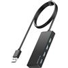 ANYPLUS Hub USB, Adattatore splitter USB multiporta, Prolunga Usb Hub 3.0 per laptop, PC, iMac, Surface Pro, MacBook, Mac Pro, Flash Drive, XPS, Mouse, HD