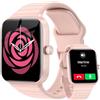 Fitpolo Smartwatch Uomo Donna Chiamate Bluetooth, Orologio Intelligente Alexa Integrato per Android iOS, 1.8 orologio fitness con 100+ Modalità Sport & IP68, con cardiofrequenzimetro da polso/Sonno -Rosa