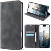Cracedily Cover per iPhone 5 / 5S Case, Custodia Cover Pelle Premium Portafoglio con Porta Carte Magnetica Supporto Protezione Flip Case Custodia per iPhone 5 / 5S, Nero